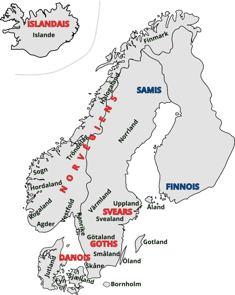 Carte Scandinavie période viking